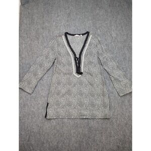 Athleta Tunic Top Womens XL‎ Herringbone Kimssa Tassel Boho Swim Cover Up